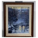 Winter Moose Landscape Framed Print