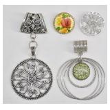 Vintage Pendants & Scarf Clips Lot