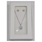 CZ Necklace & Earrings Set