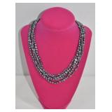 Peacock Black Pearl 5-Strand Necklace
