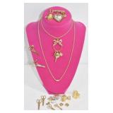 Vintage Sewing Theme Jewelry Lot