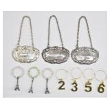 Bar Tags & Wine Charms Lot (10 pcs)