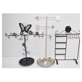 3 Decorative Earring Display Stands