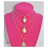 Gold Tone Pendant Necklace Collection (3)