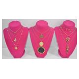 Gold Tone Pendant Necklace Collection (9)