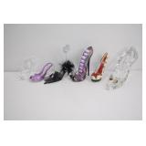 6 Decorative High-Heel Shoe Figurines & Holders