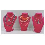 7pc Necklace Lot Bead & Pendant Mix