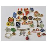 33pc Mixed Lapel Pin & Badge Lot