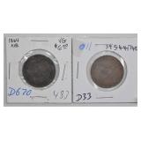 1864 & 1871 Canadian Large Cents