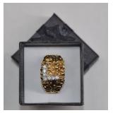 Nugget Style CZ Statement Ring