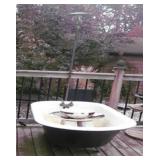 Antique Cast Iron Tub Garden Fountain