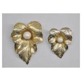 Sarah Coventry Leaf Brooch Pair