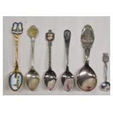 6 pc Vintage Assorted Collector Spoons