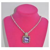 Sarah Coventry Abalone Pendant Necklace