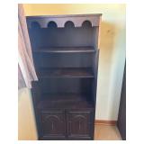 Wooden Bookcase With Cabinet Storage