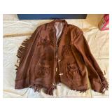 Vintage Brown Fringed Jacket