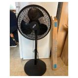 Black Pedestal Fan with Adjustable Features