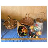 Wicker Baskets and Fruit