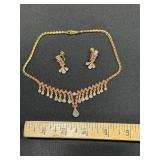 Gold-Tone Necklace and Earring Set