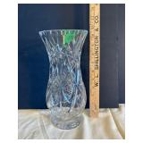 Cut Glass Vase with Starburst Design