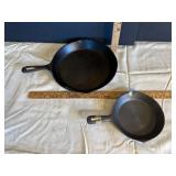Two Cast Iron Skillets