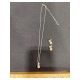 Avon Yellow Pearl Necklace Set