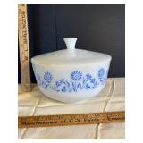 Fire-King Milk Glass Lidded Bowl