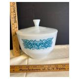 Fire King Glasbake Milk Glass Covered Dish