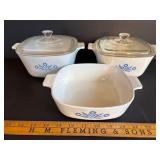 Corning Ware Blue Cornflower Set