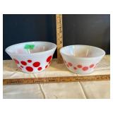 Fire King Polka Dot Mixing Bowls