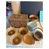 Wicker and Woven Basket Lot