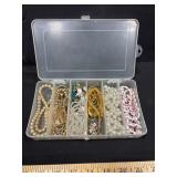 Plastic Case with Assorted Jewelry
