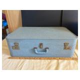 Mid-Century Light Blue Suitcase