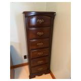 Tall Wooden Dresser with 6 Drawers
