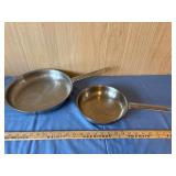 Two Stainless Steel Fry Pans