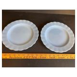 Pyrex Blue Scalloped Edge Plates