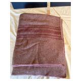 Wool Blanket with Red Stripes