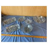 Clear Etched Glass Bowls