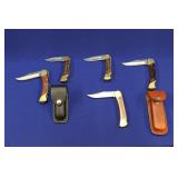 GROUP OF (5) FOLDING LOCKBACK KNIVES; (2) BUCK