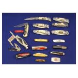 GROUP OF (20) VARIOUS FOLDING POCET KNIVES,