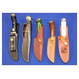 GROUP OF (5) FIXED BLADES DUCKS UNLIMITED; (2)