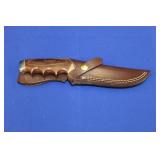 FIXED KNIFE, GERBER, MDL525, 5 1/2", WITH LEATHER