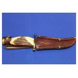 FIXED KNIFE, CASE, KODIAK, STAG HANDLE, 6", WITH