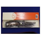 FIXED BLADE, GERBER, MDL 525, 5", WITH LEATHER