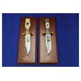 (2) WALL HANGING DISPLAY BOWIE KNIVES, THE