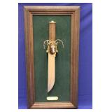 WALL HANGING DISPLAY BOWIE KNIFE, BUCK, "10 POINT