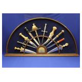 WALL HANGING DISPLAY VERIOUS REPLICA SWORDS, "THE