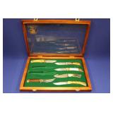 WALL HANGING DISPLAY (6) KNIVES, "NORTH AMERICAN