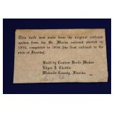 RAILROAD SPIKE KNIFE, ST. MARKS RAILROAD, 3" WITH