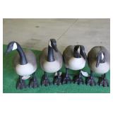 GROUP OF (4) GOOSE DECOYS, DECOYS UNLIMITED, 1987
